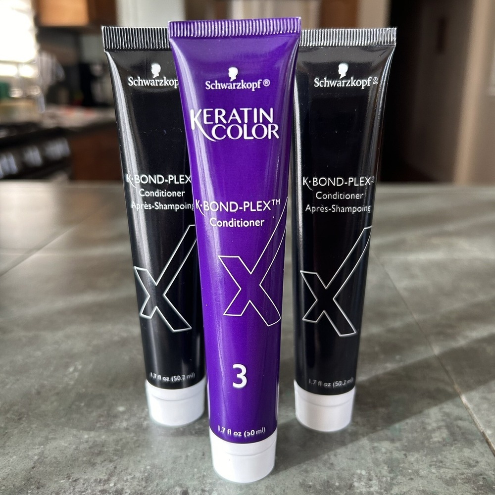 Schwarzkopf Keratin Color K-Bond-Plex Conditioner 1.7 oz Lot of 3 New‎